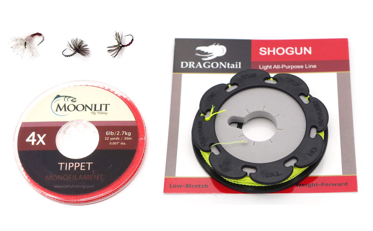 Tenkara Fishing Line Starter Kit with Furled Line, Flies & Accessories