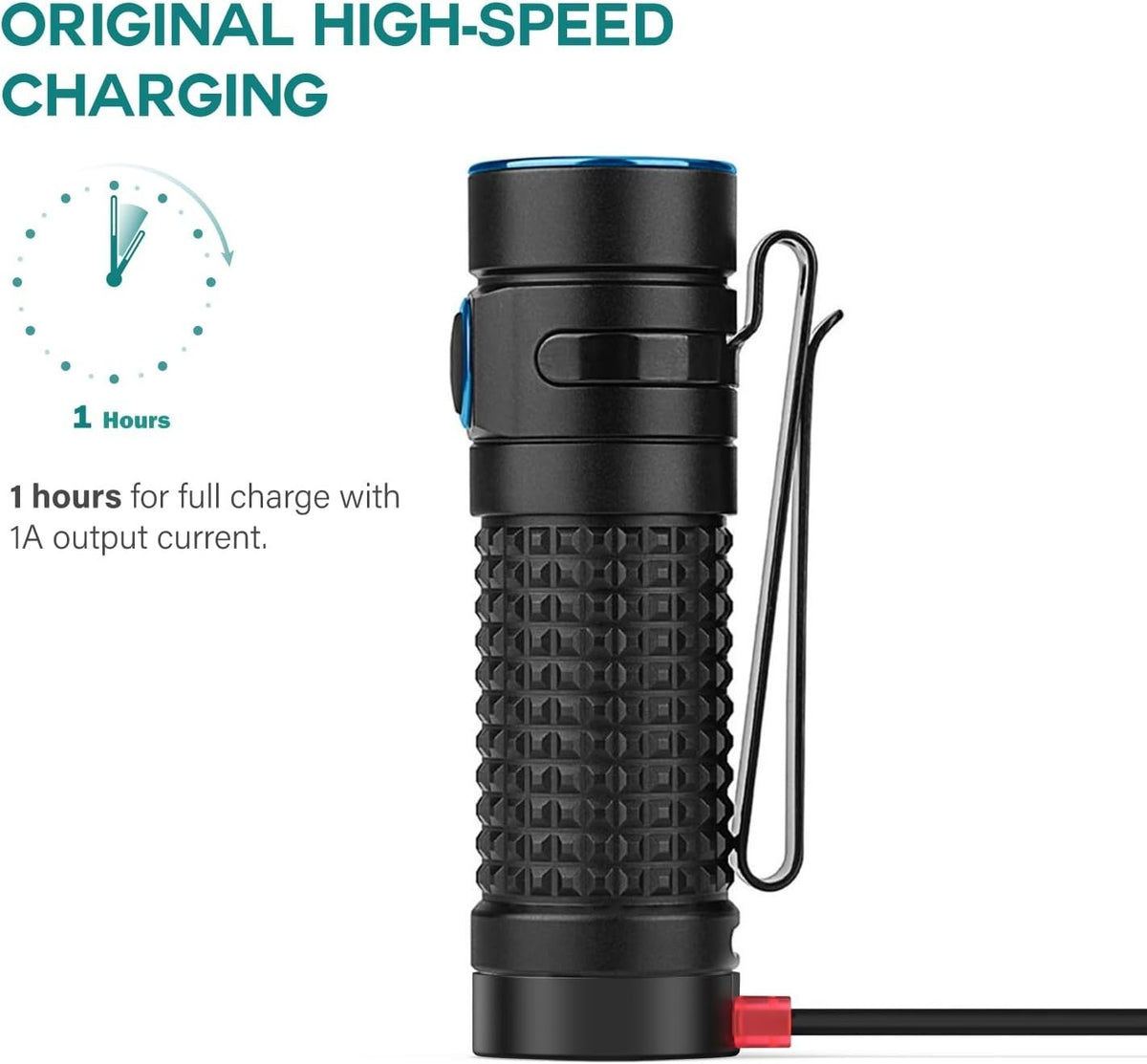 Universal Magnetic Charger for Olight Flashlights - Fast & Safe Charging