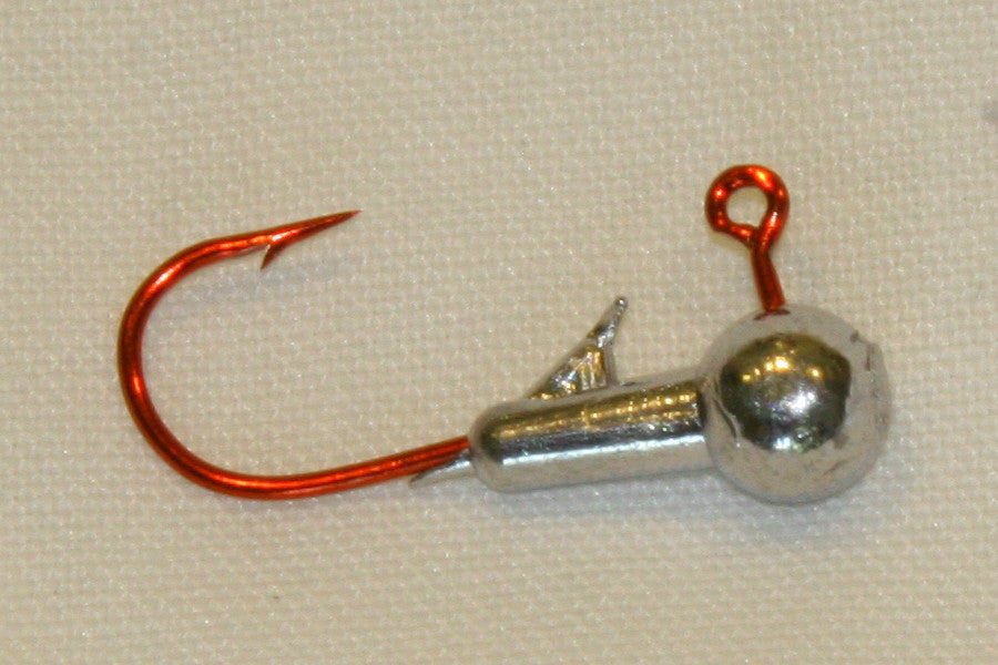 100 Pack 1/32 oz Fishing Jigs with Red Aberdeen Hooks - Crappie & Panfish Baits