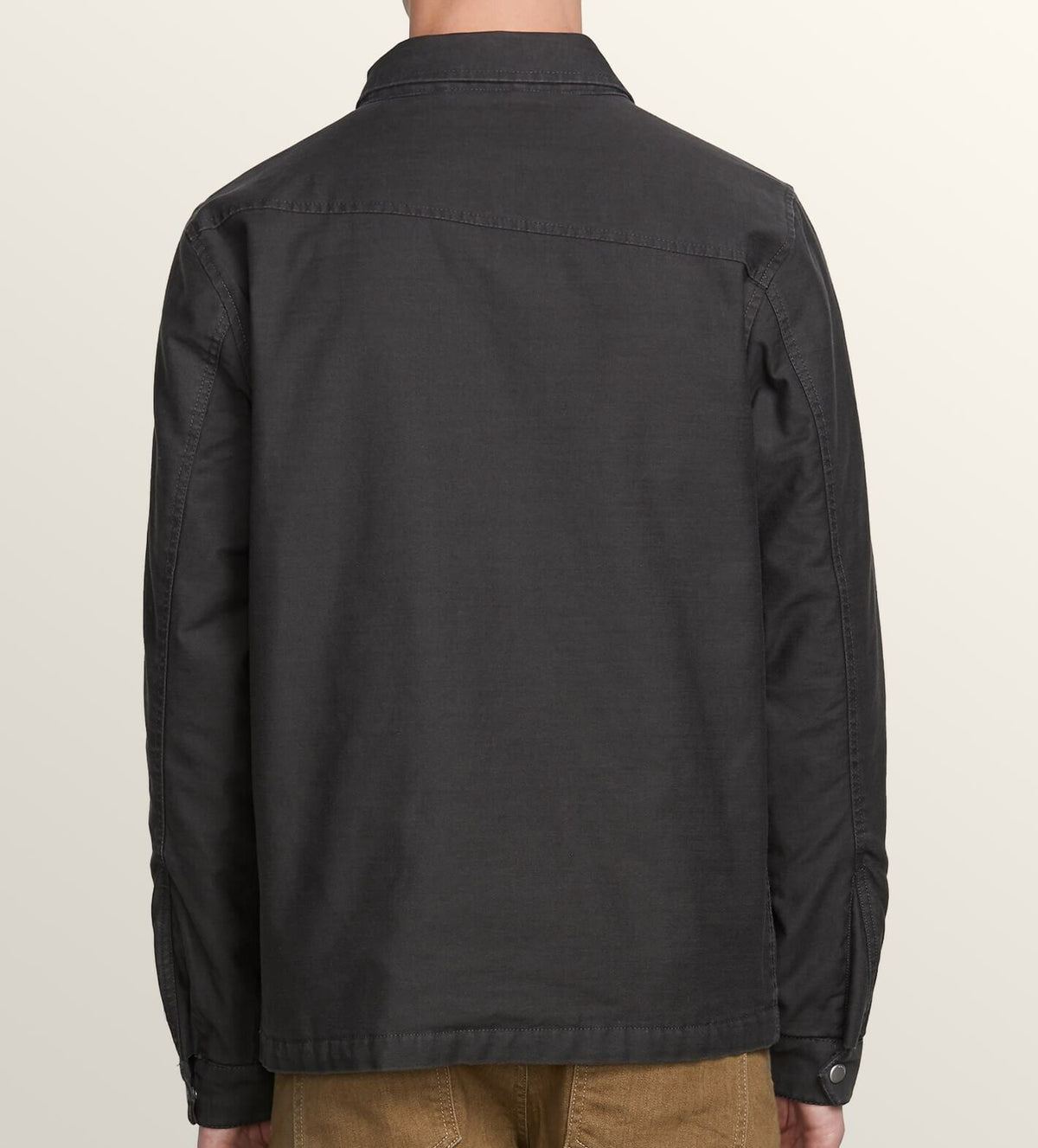 Men's Lined Jacket with Zip Closure and Pockets - Small