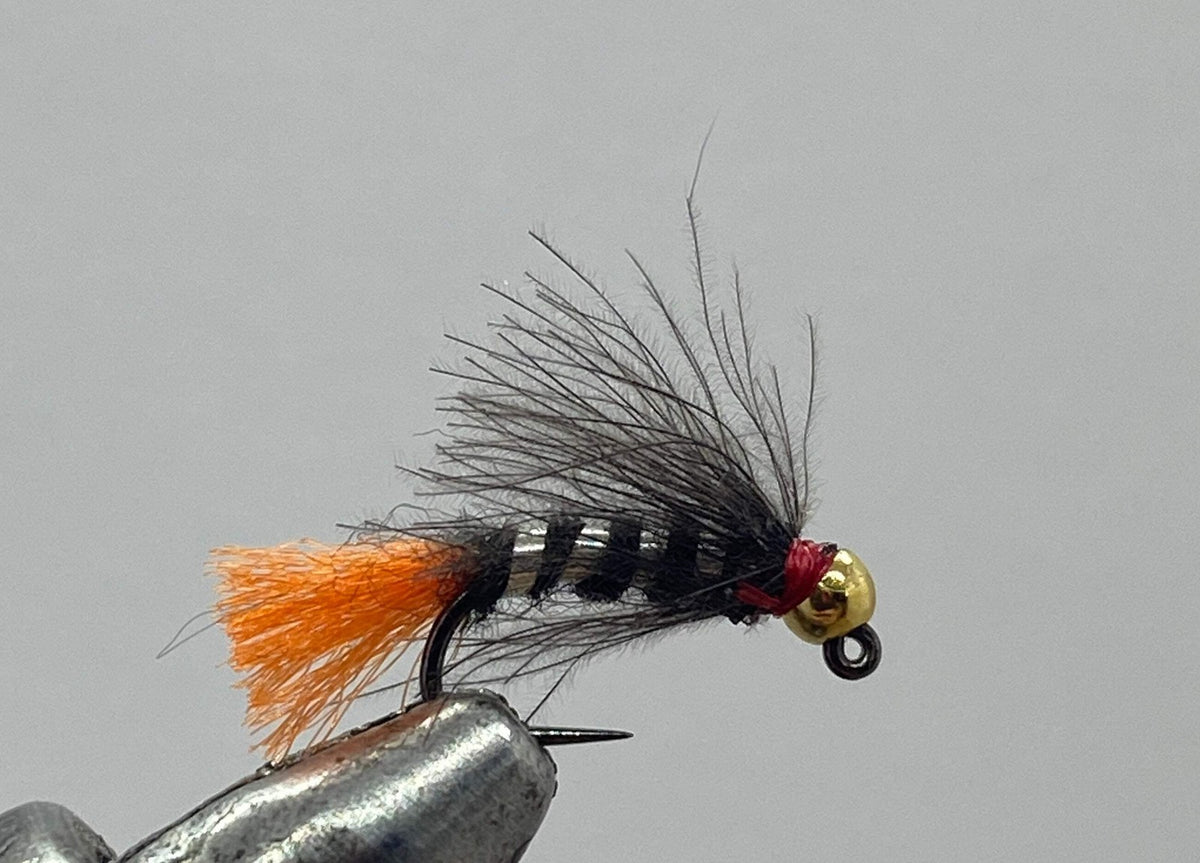 Fishing Tungsten Beadhead Jig Blowtorch Orange Nymph - Multiple Sizes & Quantities