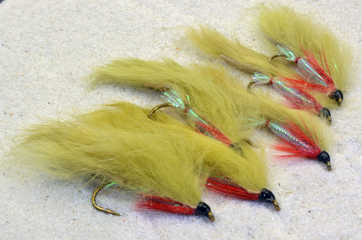 Weighted Fly Fishing Flies Set - Assorted Zonker Streamers with Mustad Hooks