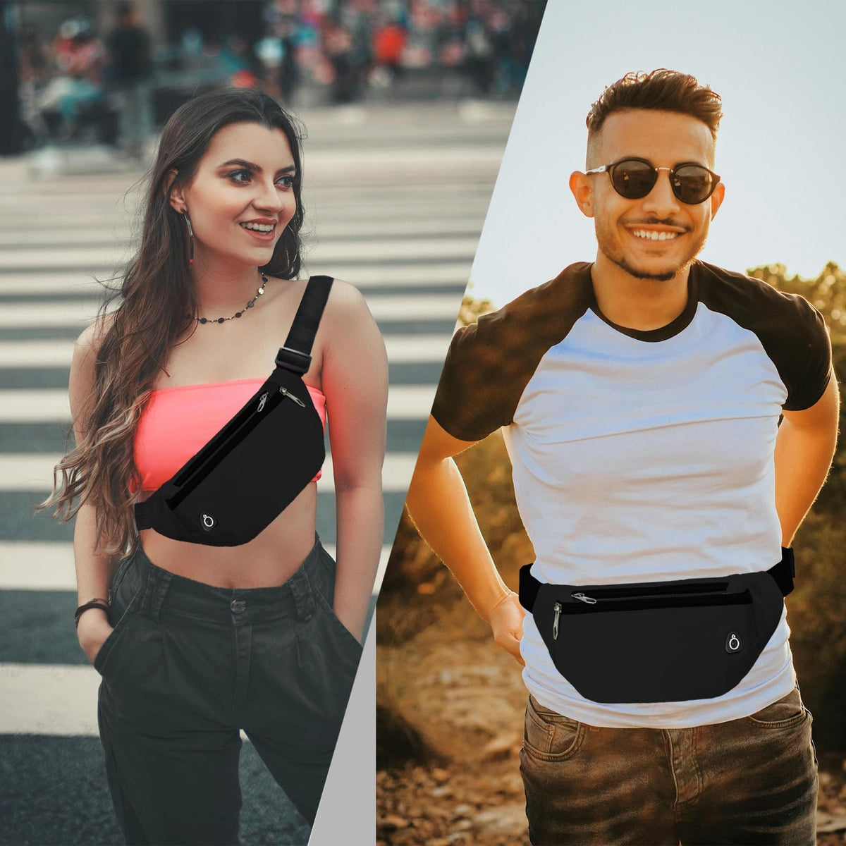 Waterproof Adjustable Fanny Pack for Travel Sports Running Men Women
