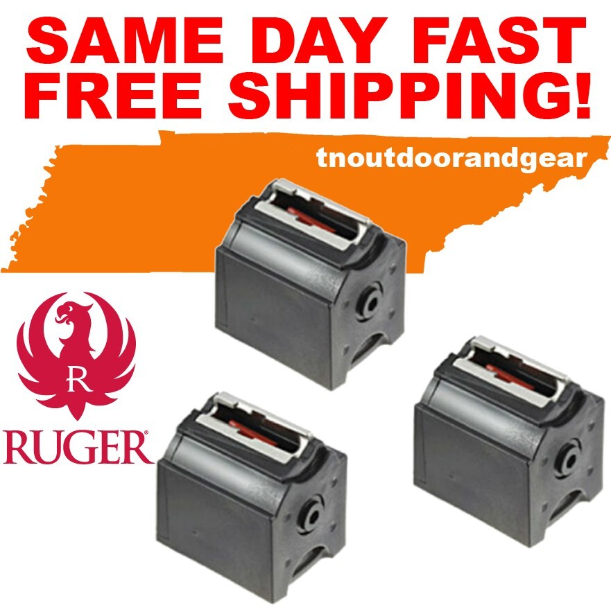 Ruger 10/22 Magazine 3 Pack BX-1 22LR 10 Rounds Factory Rotary Mag