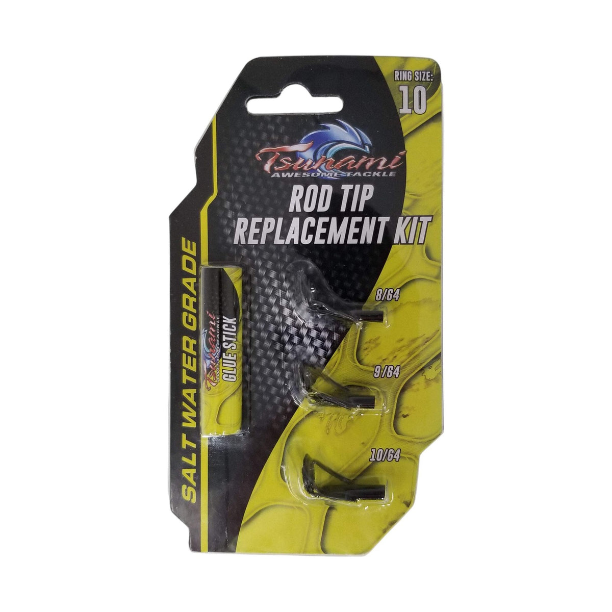 Fishing Rod Tip Replacement Kit - Ring Size 10 for Tsunami Saltwater Rods
