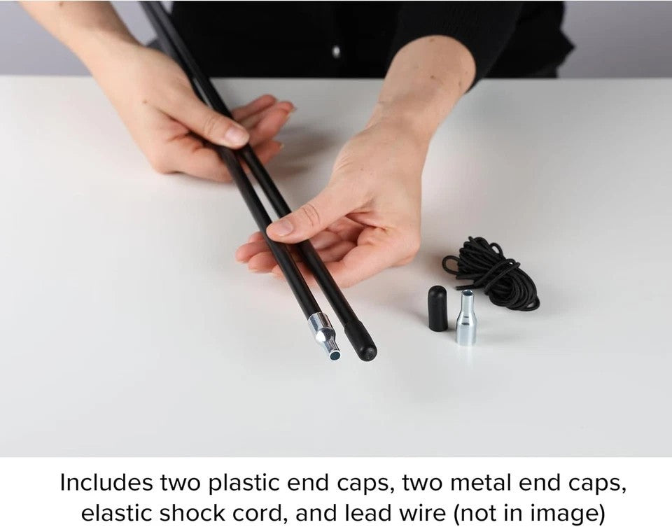 Tent Pole Repair Kit Fibreglass Camping Repair Set with Shock Cord & Lead Wire