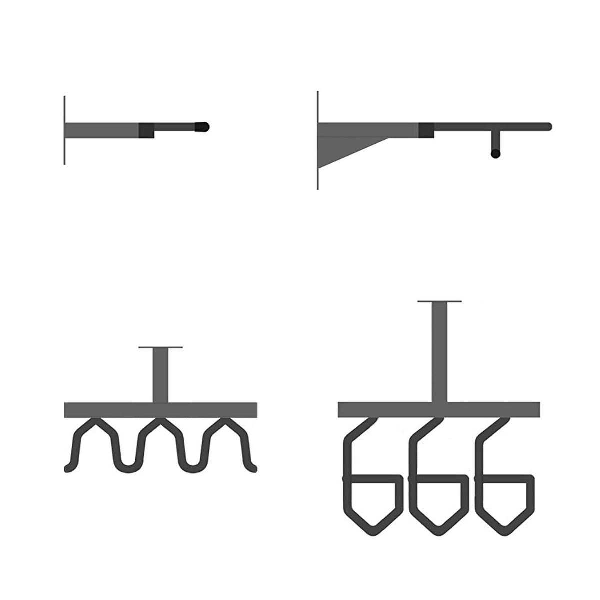 Heavy Duty Wall Mount Gun Rack for Rifles and Shotguns - Steel