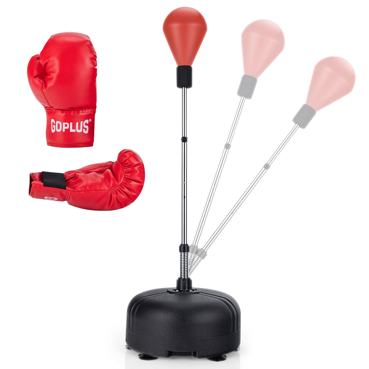 Adjustable Freestanding Punching Bag with Stand and Boxing Gloves for Kids and Adults