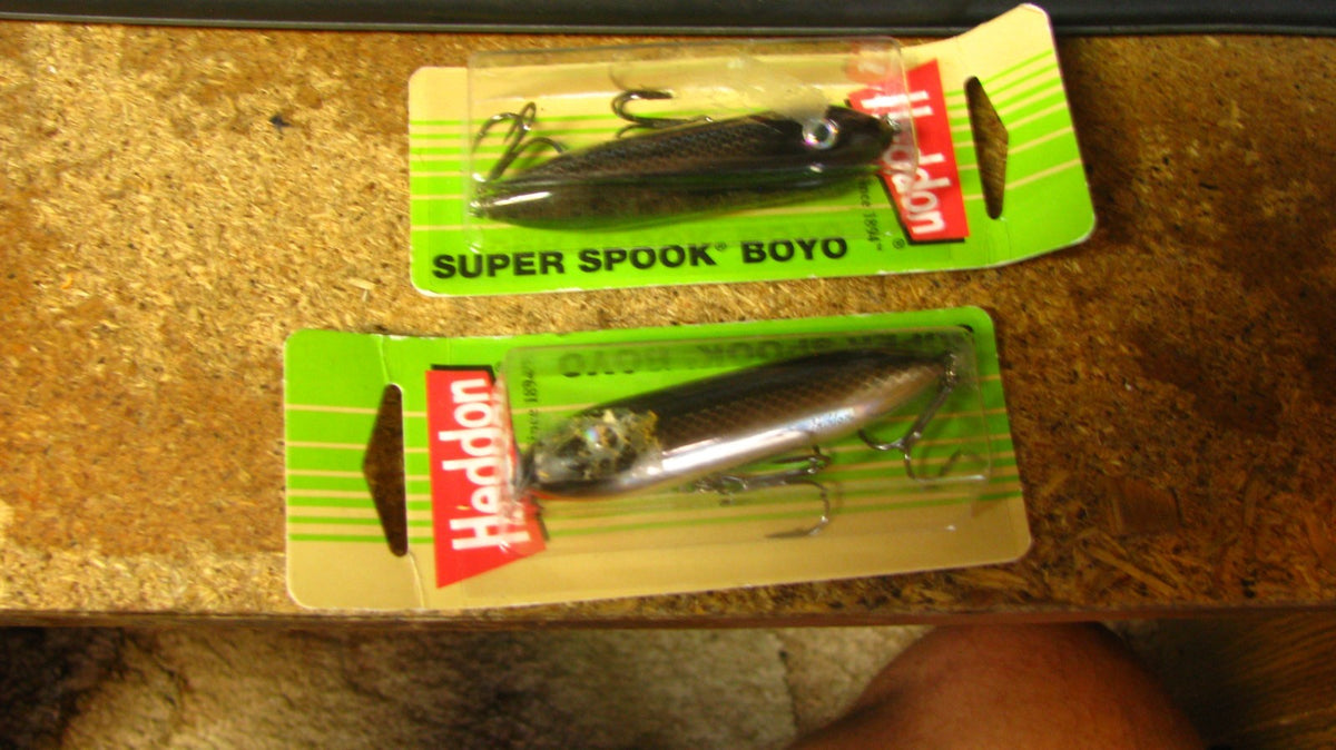 Heddon Topwater Baits Set - 3 Inch, 3/8 Oz, Black Shiner Color