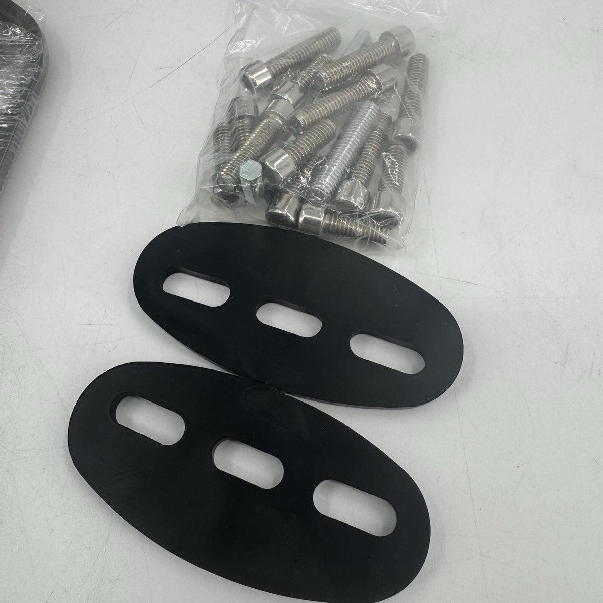 Motorcycle Winglet Mirrors with LED Turn Signals Matte Black Adjustable Pair