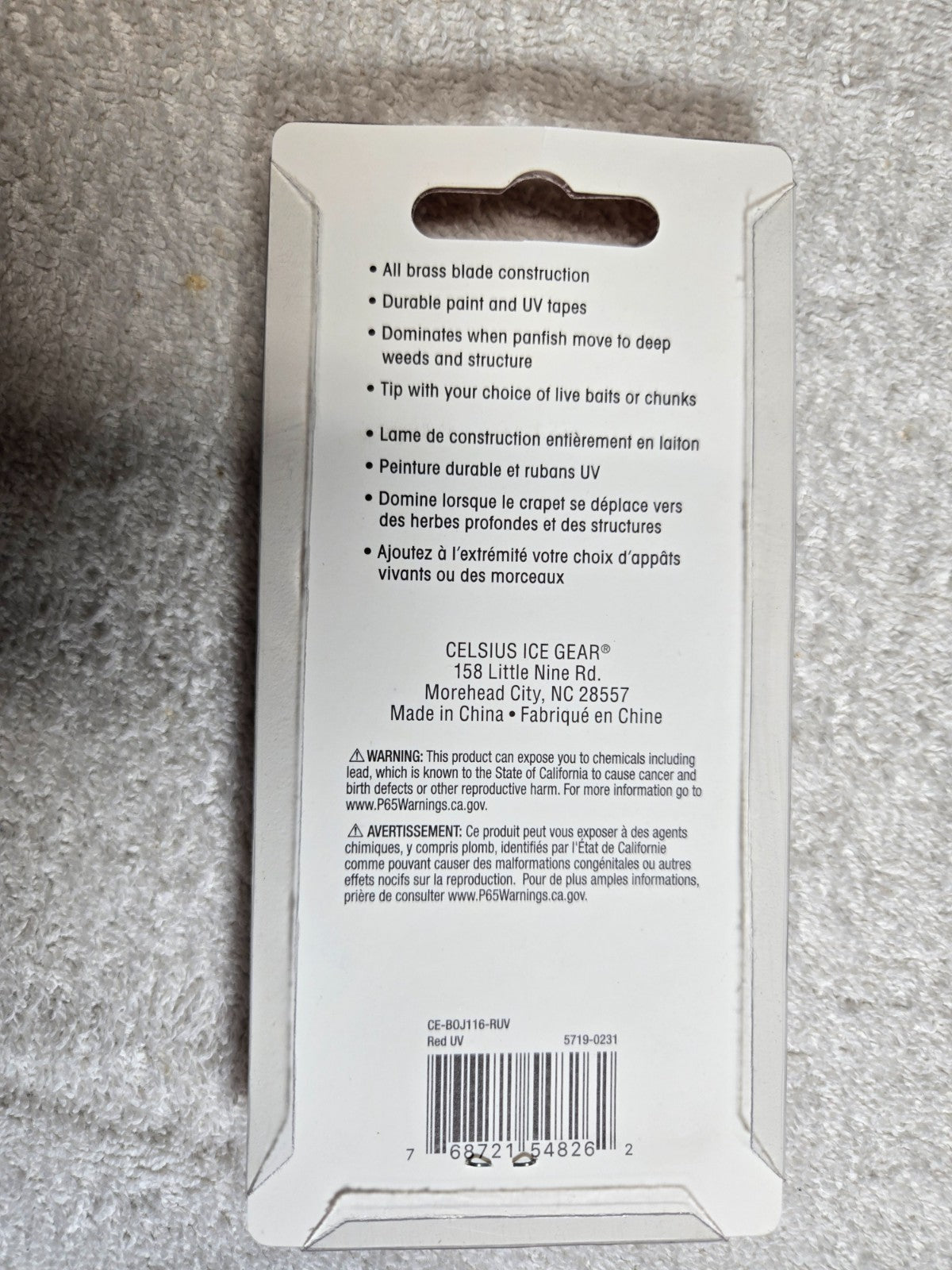 12 Pack Red UV Boji Blade 1/16 oz. Fishing Lures - Celsius CE-BOJ116-RUV