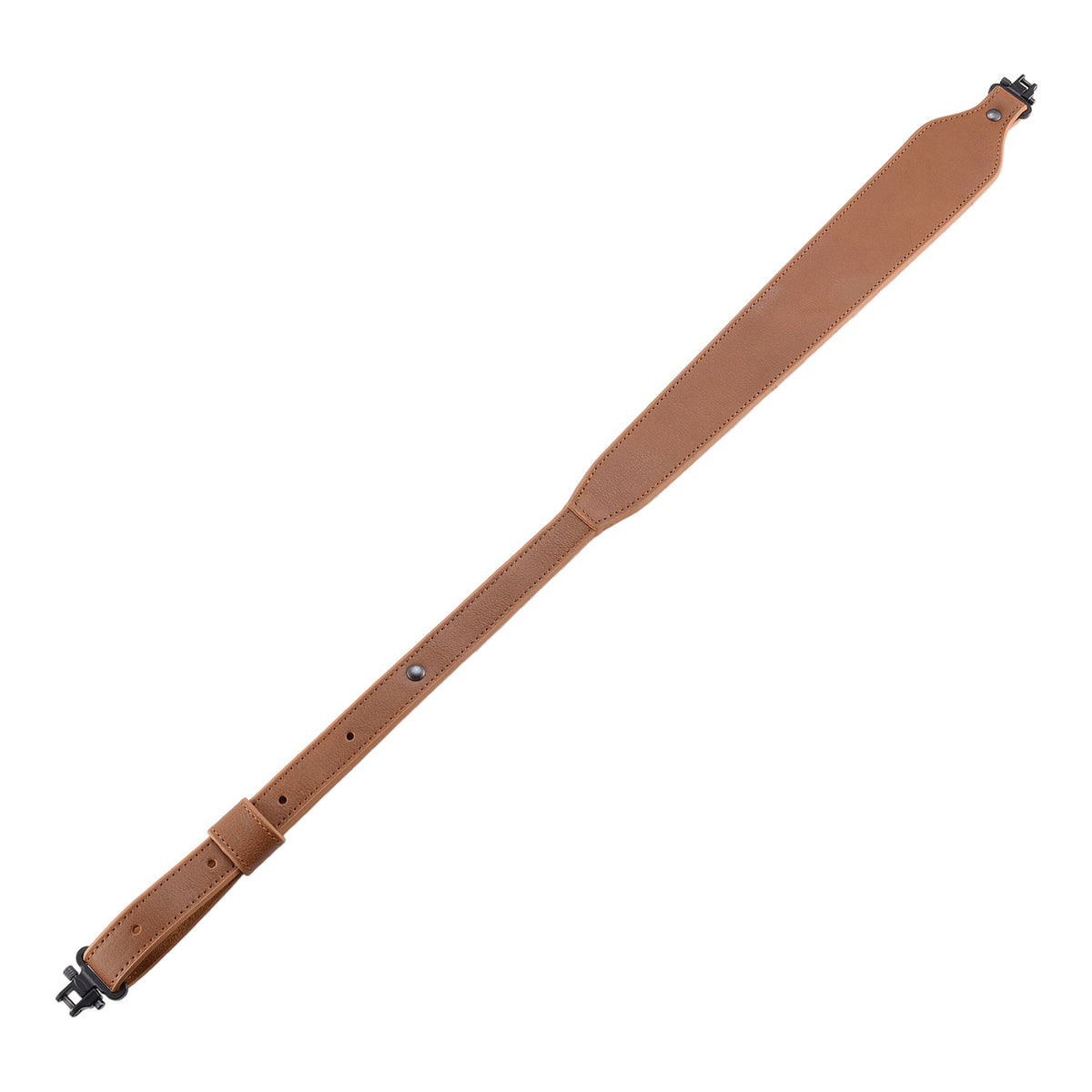 Buffalo Hide Leather Gun Sling with Swivels and Metal Hardware - Adjustable 1" Wide