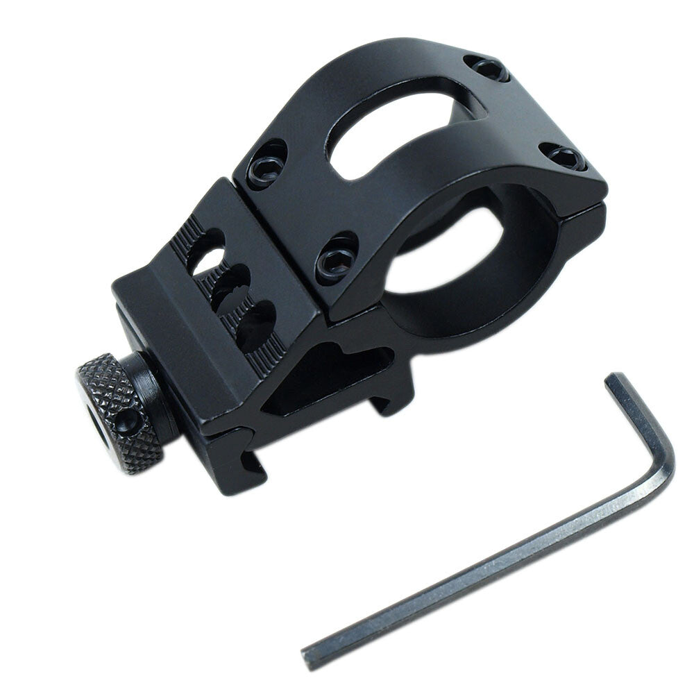 1-Inch Offset Scope Ring with 20mm Rail Mount for Scopes, Laser, Flashlight