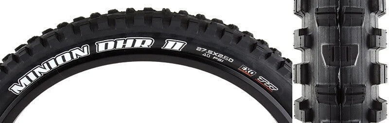 Maxxis Minion DHR II Tubeless Mountain Bike Tire 27.5 x 2.6" - Downhill/Trail