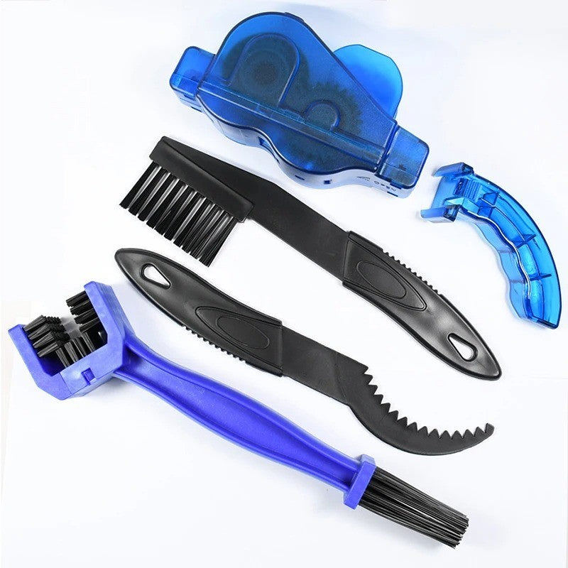 Bike Chain Cleaner Kit - Multi-Angle Degreaser Brush Set for Bicycle Maintenance