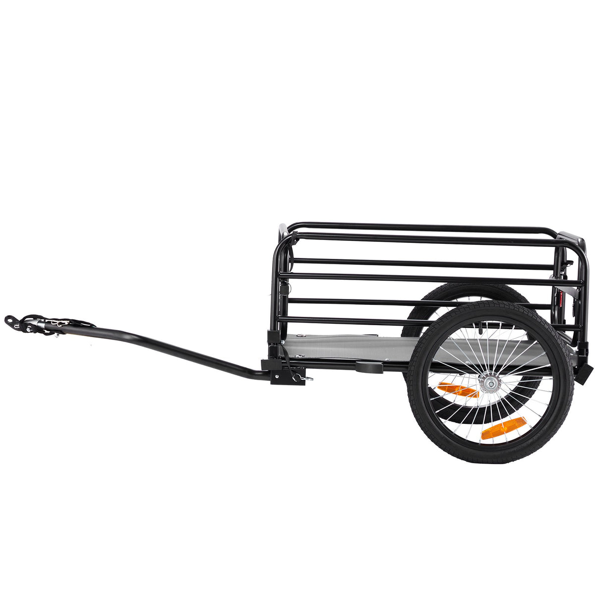 Bike Cargo Trailer 160 lbs Capacity Carbon Steel Bicycle Carrier with Foldable Frame