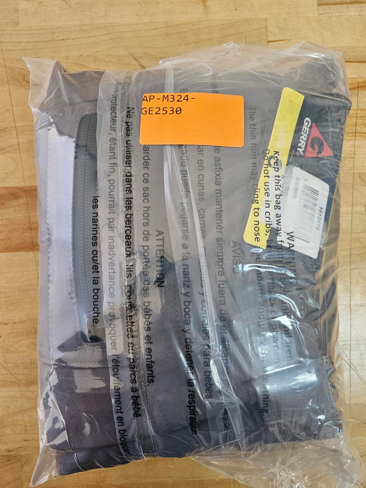 Men's Fleece-Lined Snow Pants with ZIP Pockets - Brown, Size Small
