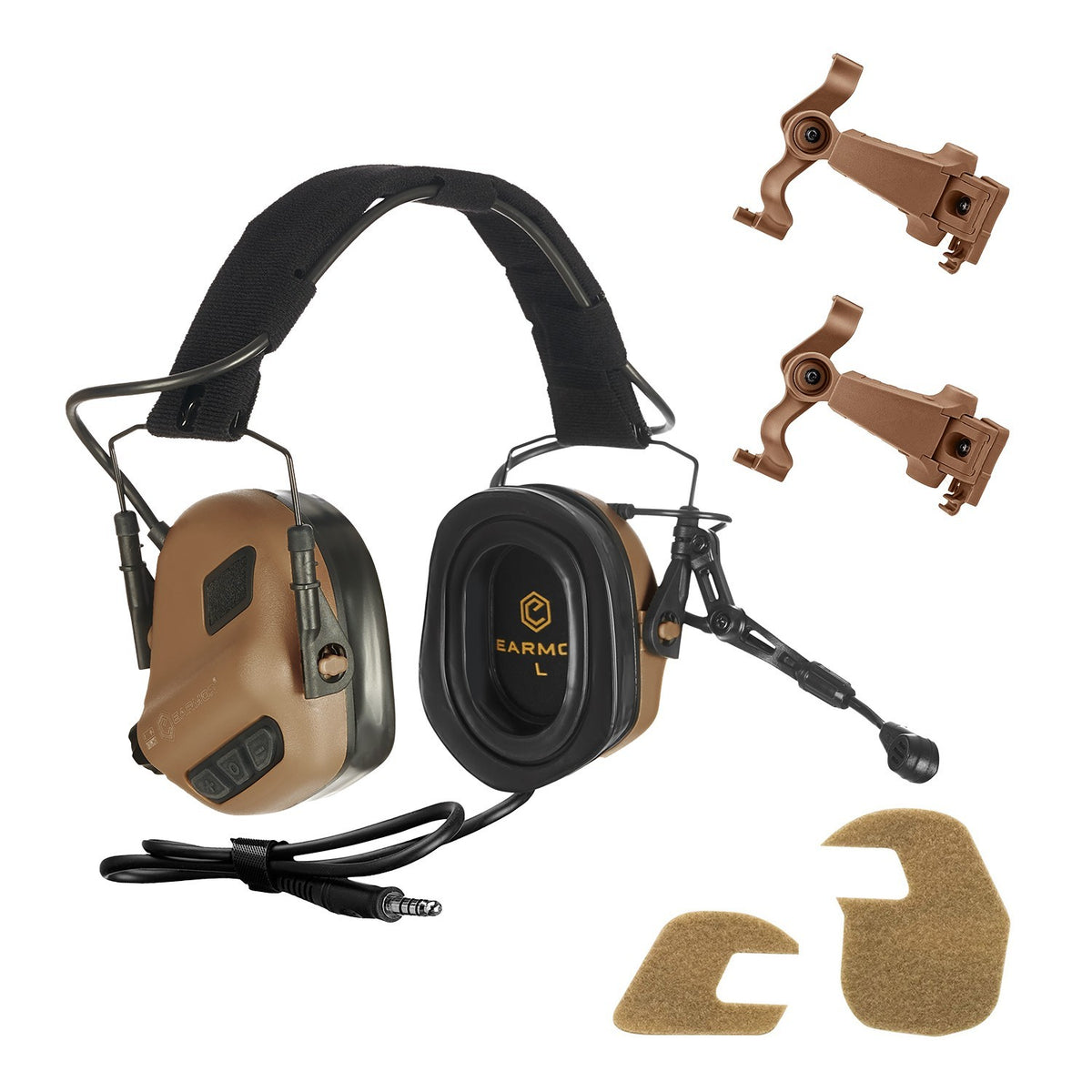 Tactical Shooting Ear Protection Headset with Microphone & U-174 Connector