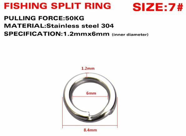 200PCS Stainless Steel Fishing Split Rings Assorted Sizes for Heavy Duty Fishing