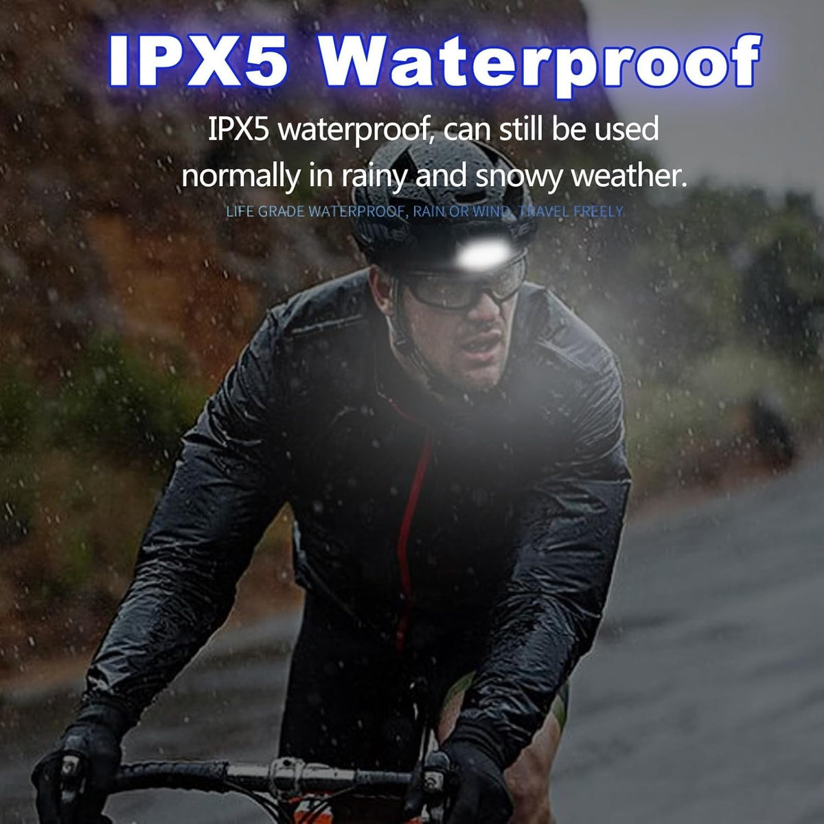 Compact 350 Lumen Headlamp with Motion Sensor - Lightweight, Waterproof, USB Rechargeable for Camping & Running