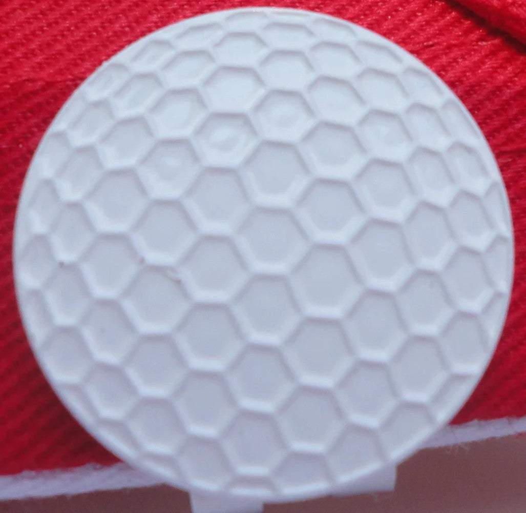 White Golf Ball Marker - Metal, 1 Inch, Realistic Domed Design