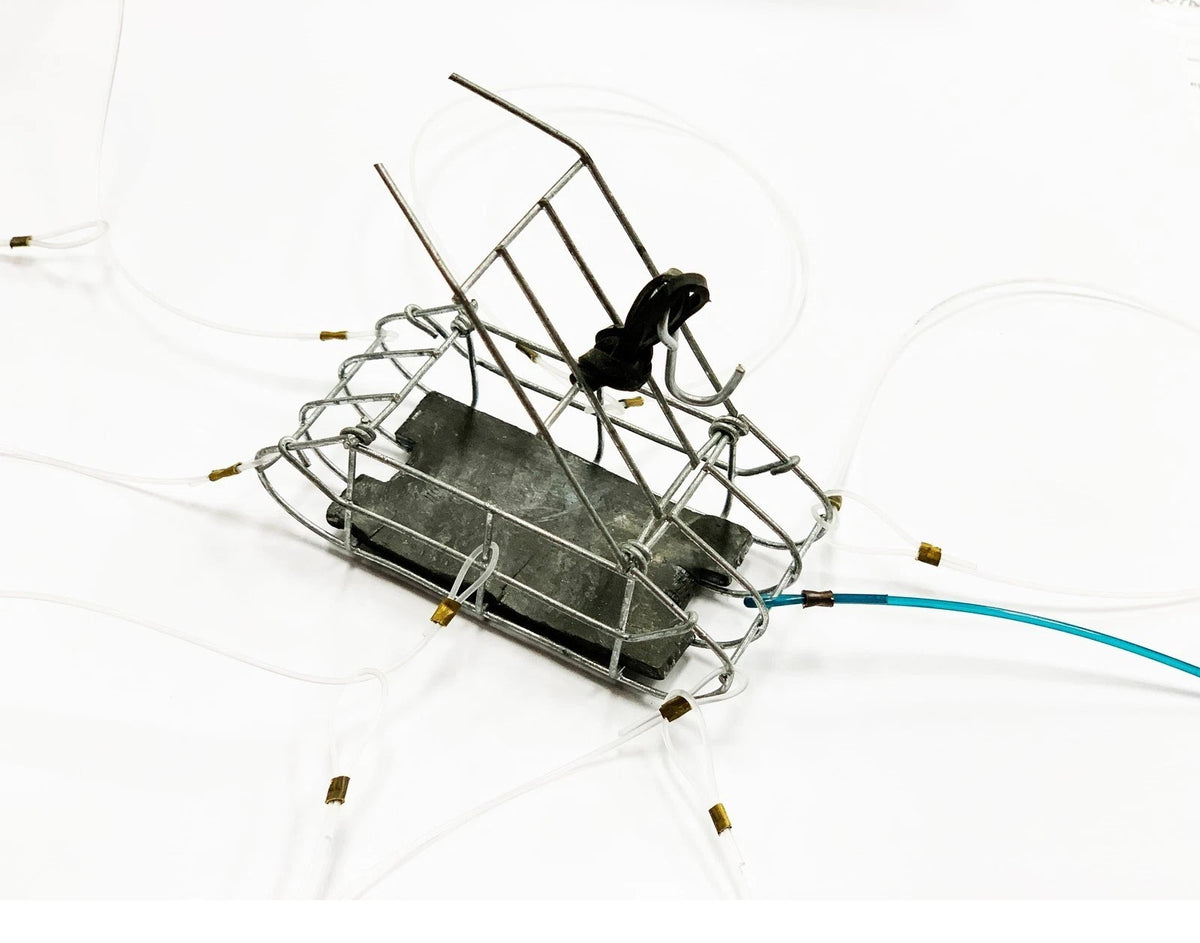 Heavy Duty Crab Snare Trap Set - 4 Weighted Casting Traps 3.5oz Each