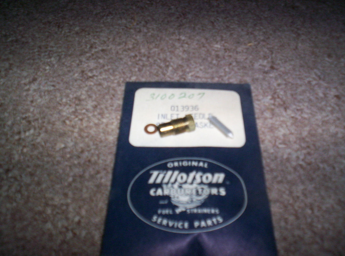 Vintage Snowmobile Carburetor Inlet Needle Seat & Gasket OEM 013936