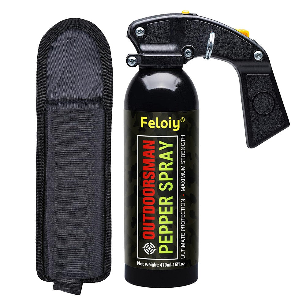 Feloiy Bear Spray 16oz with Holster - Powerful Pepper Deterrent