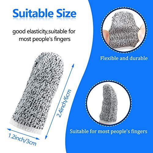 40 Pack Cut Resistant Finger Cots Finger Protectors Sleeves for Kitchen and Garden