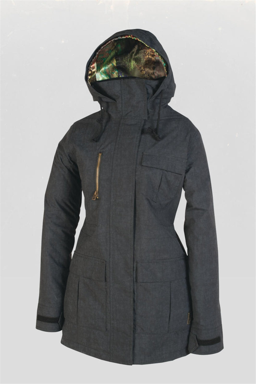 Women's Insulated Snowboard Jacket - Waterproof & Breathable, Black