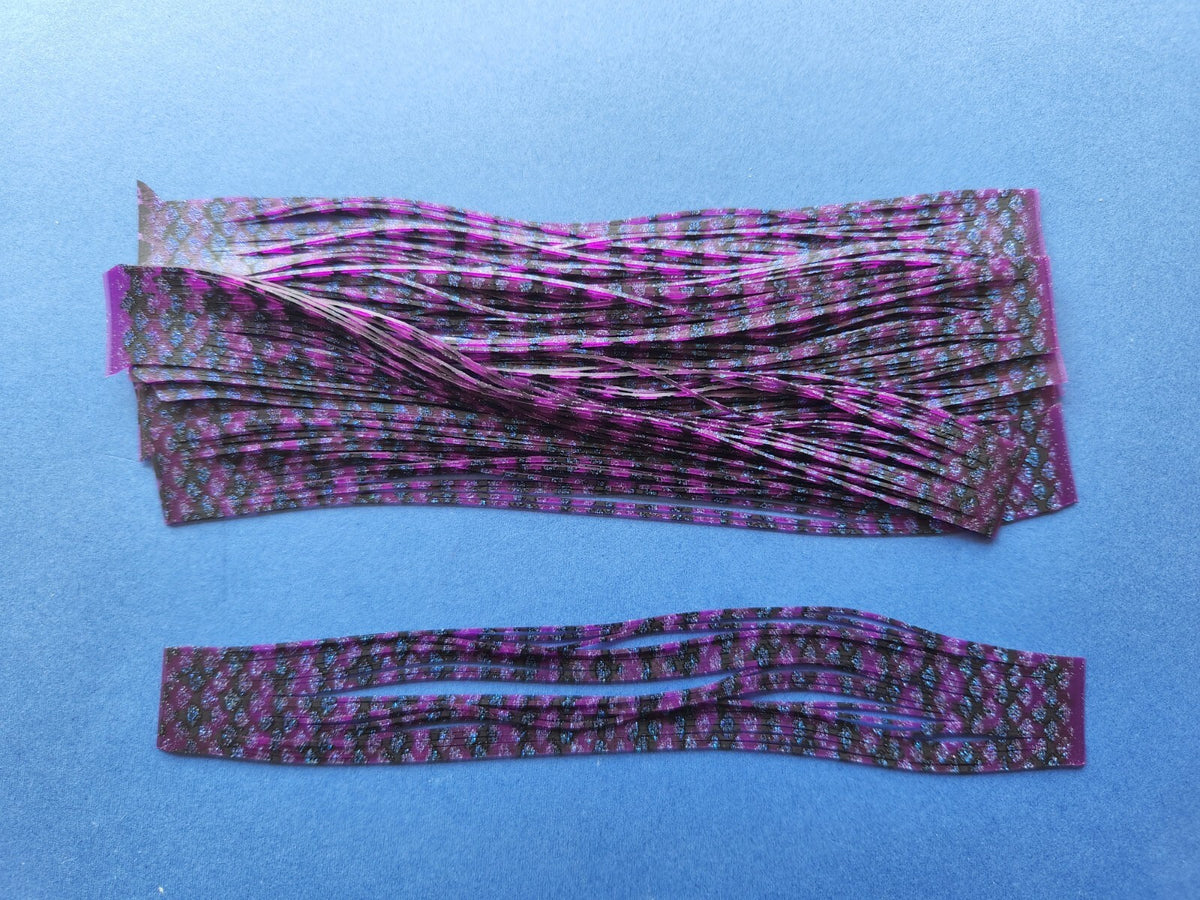 Silicone Fish Scale Skirt for Spinnerbaits - Purple, 6-Inch, 20 Strands
