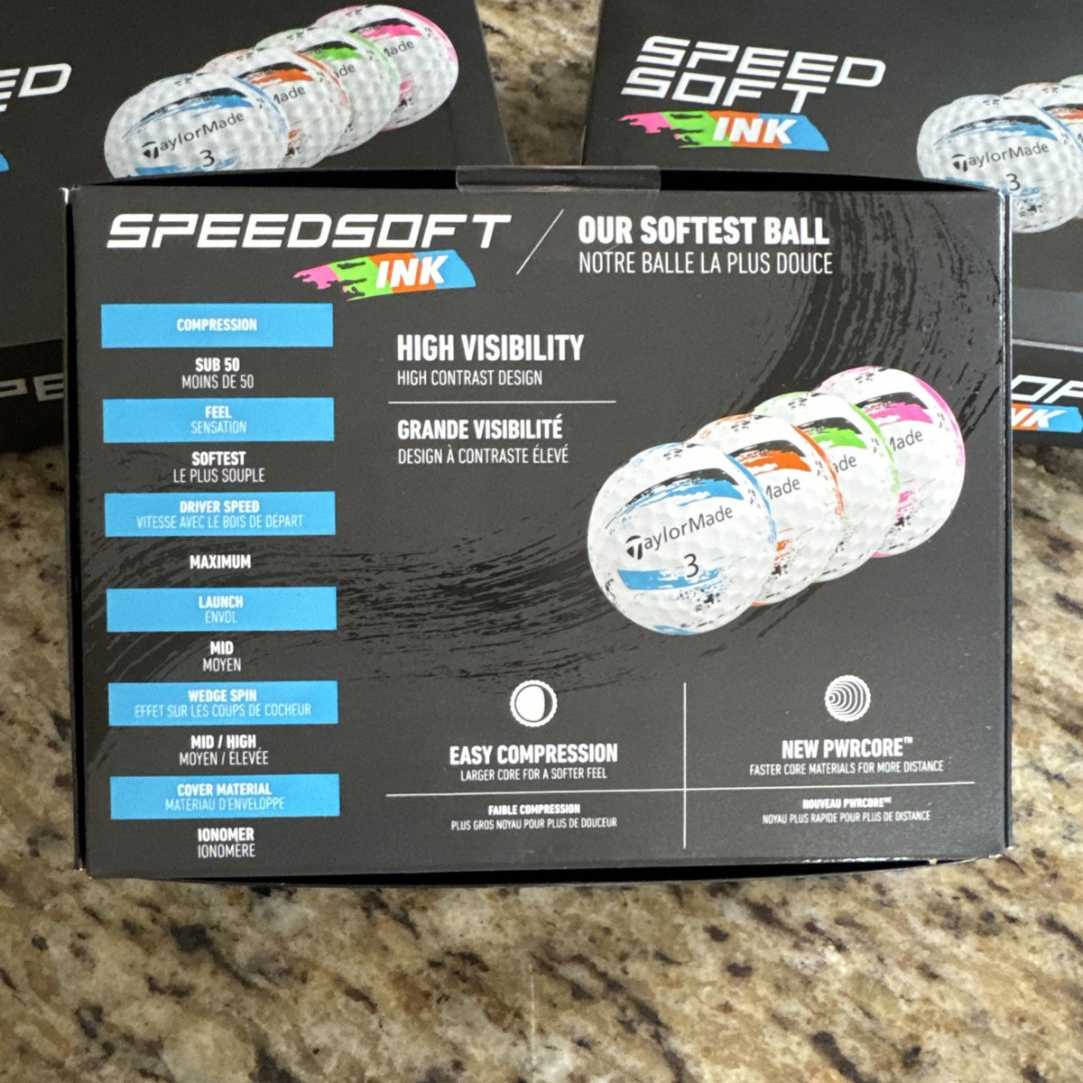 TaylorMade Speedsoft Ink Multi Pack Golf Balls - 3 Dozen