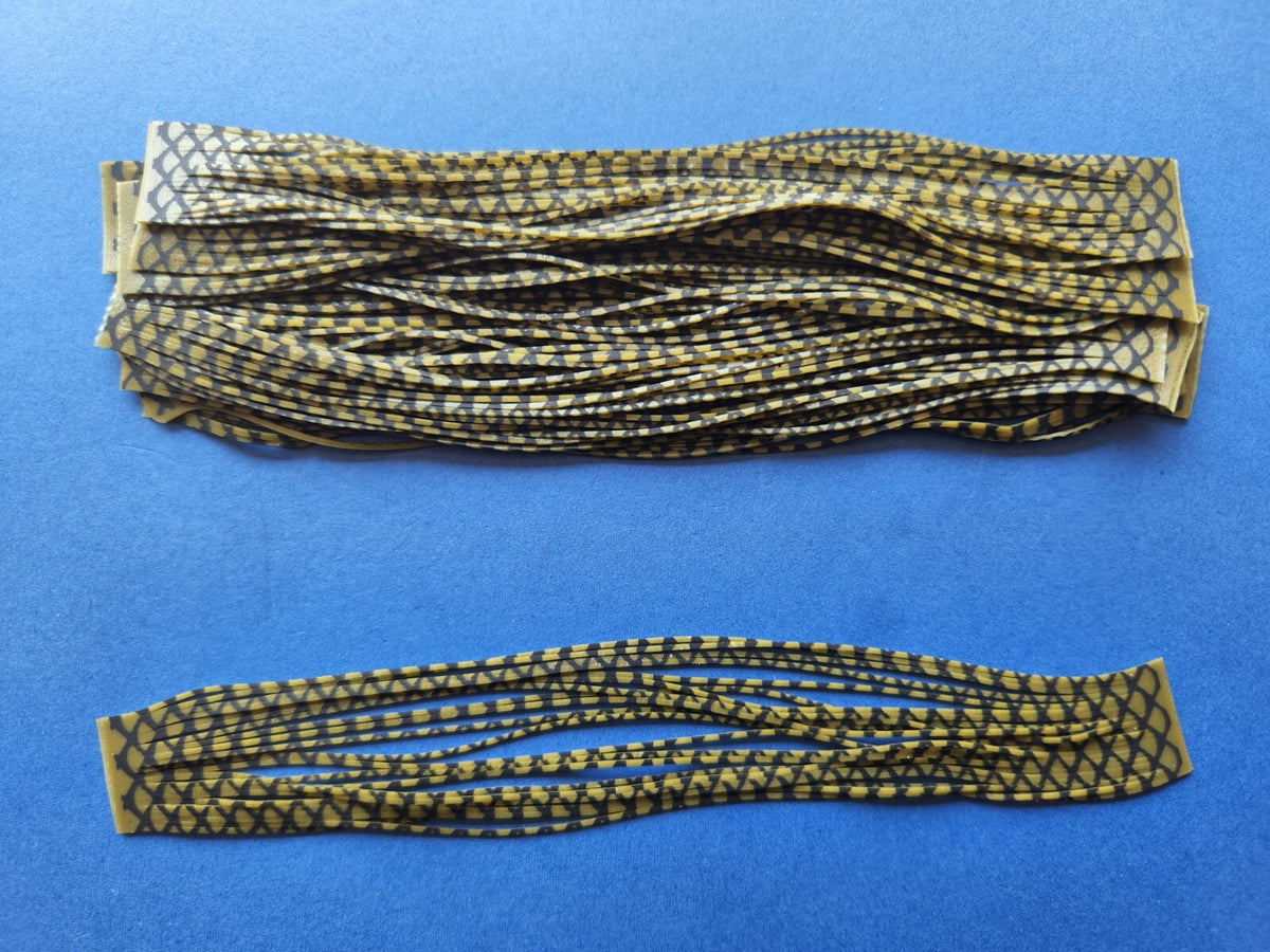 Green Pumpkin Fish Scale Silicone Skirt Set for Spinnerbaits and Jigs - 10 Strands