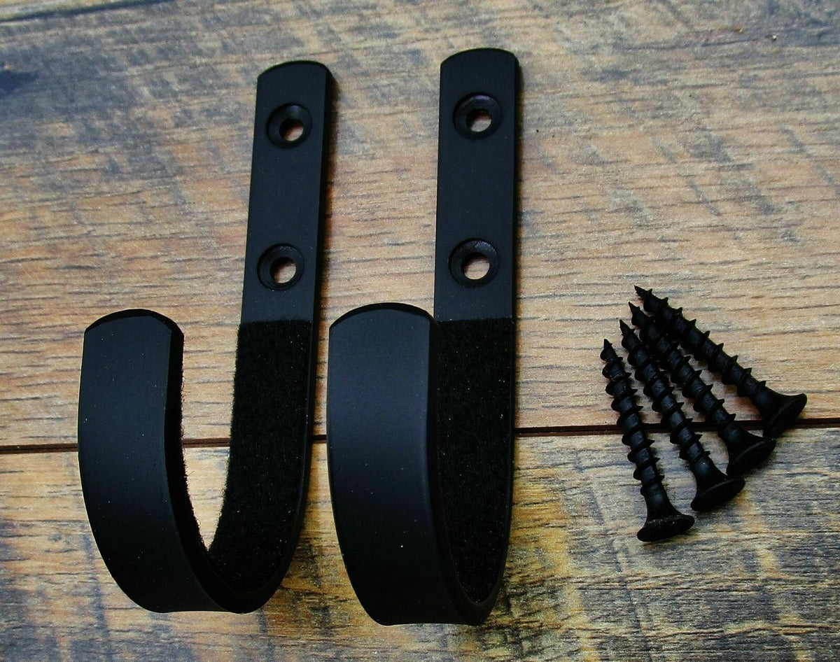 Wall Mount Gun Rack Rifle & Shotgun Hanger Felt Lined Handcrafted Steel