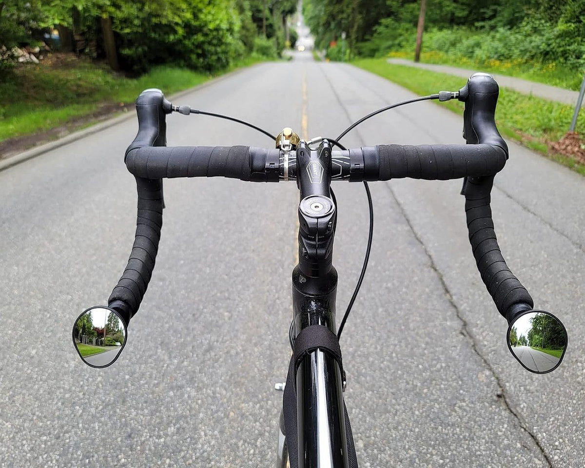 Drop Bar End Mirror Handlebar Bike Mirror Convex Glass 16-24mm