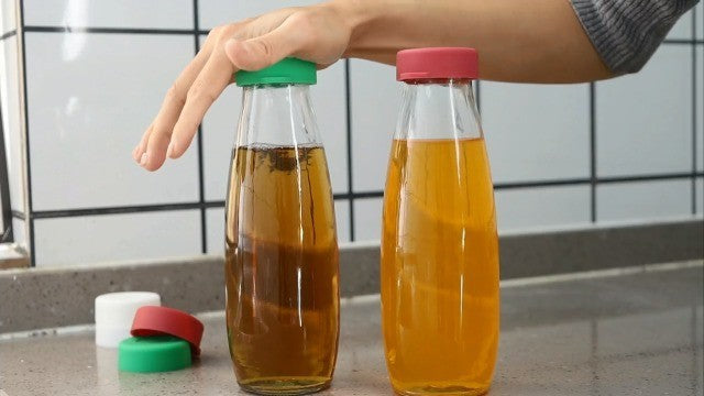 Reusable Silicone Milk Bottle Caps 48mm Green Pack of 6 for Glass Bottles