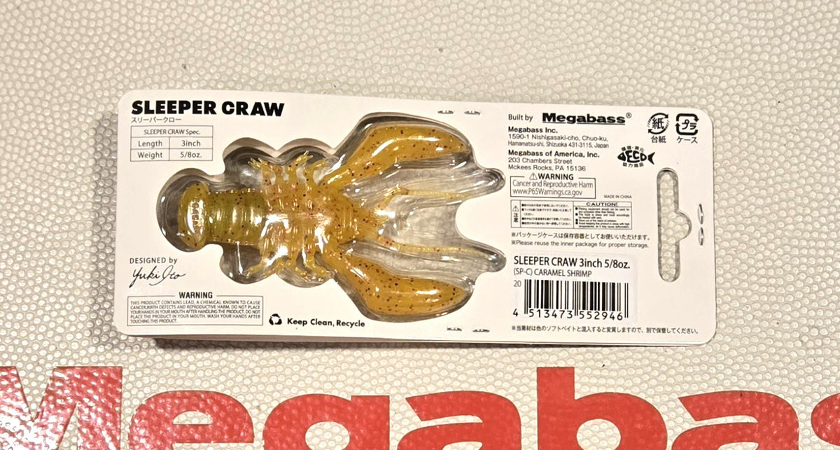 Limited Edition 5/8 oz Sleeper Craw Fishing Lure Caramel Shrimp