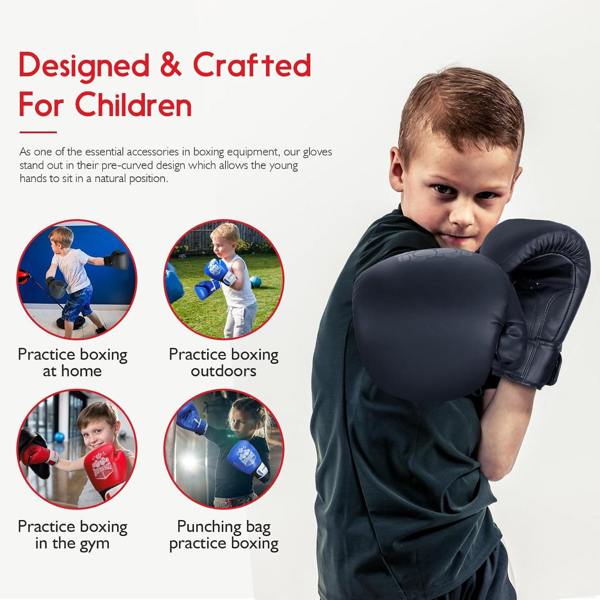 Kids Boxing Gloves for Boys and Girls, Youth Training Gloves 3-15 oz