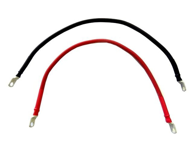 Heavy Duty Golf Cart Battery Jumper Cables 24 Inch 2 AWG U.S. Made