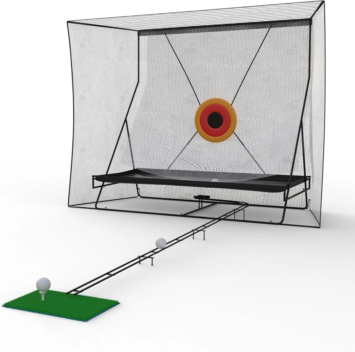 10x8Ft Golf Practice Net with Automatic Ball Return, Noise-Reducing, Easy Setup