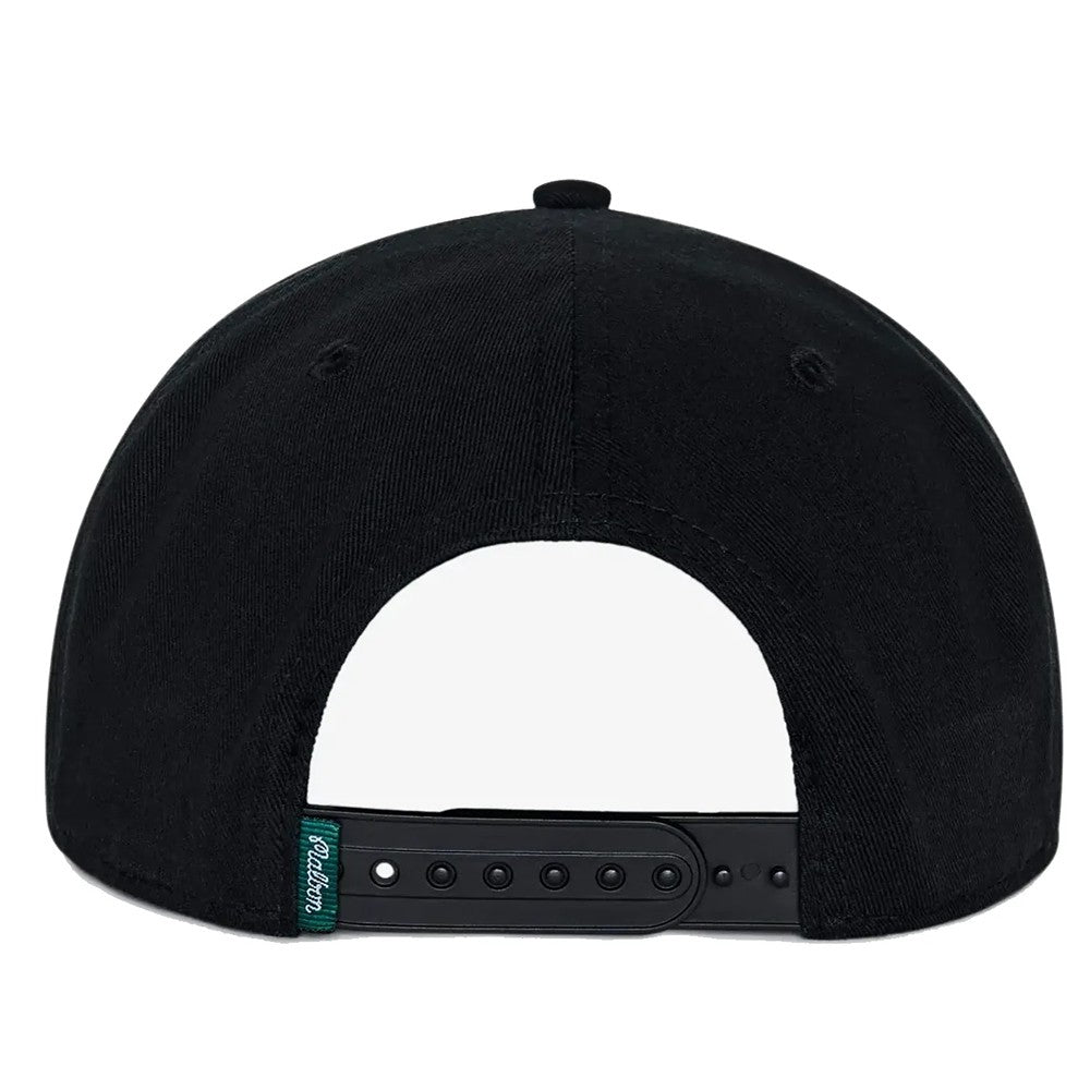 Golf Snapback Hat with Embroidered Rooster Logo - Black