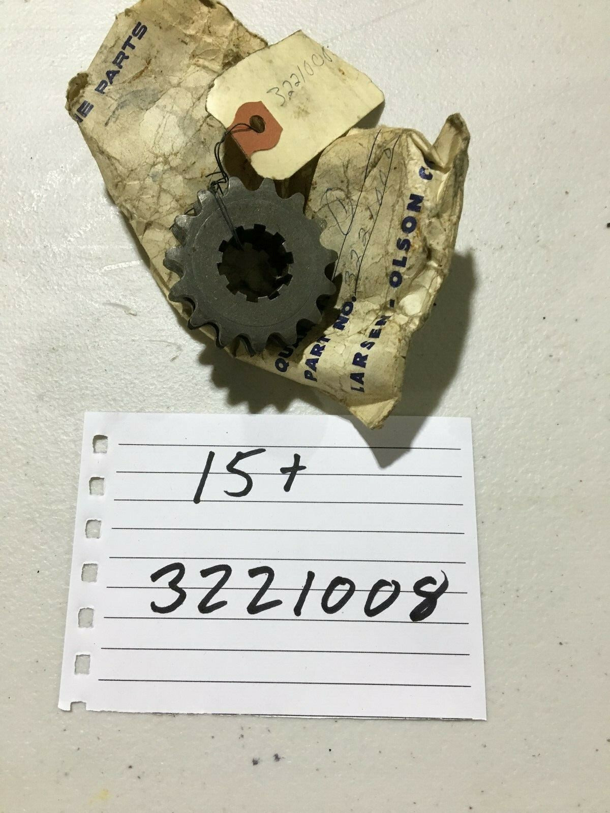NOS Polaris 15 Tooth Top Sprocket for Vintage TX Starfire Charger 3221008