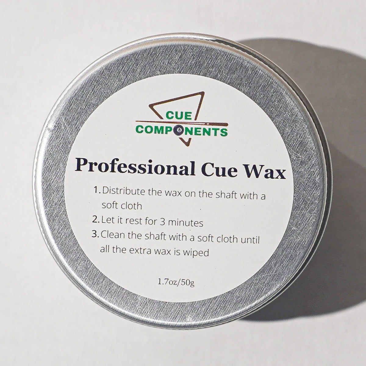 (X3) Carnauba Cue Wax for Billiards – 1.7 oz Jar, Smooth Gloss Finish