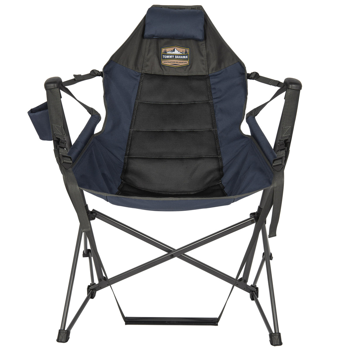 Outdoor Swing Chair with Footrest - Navy Blue Camping & Patio Furniture