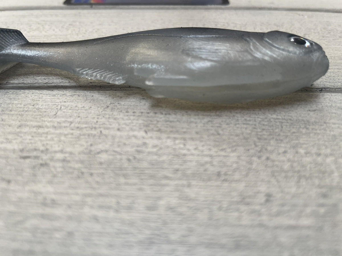 4-Inch Pearl Shad Weedless Swimbait - Pack of 2 Fishing Lures