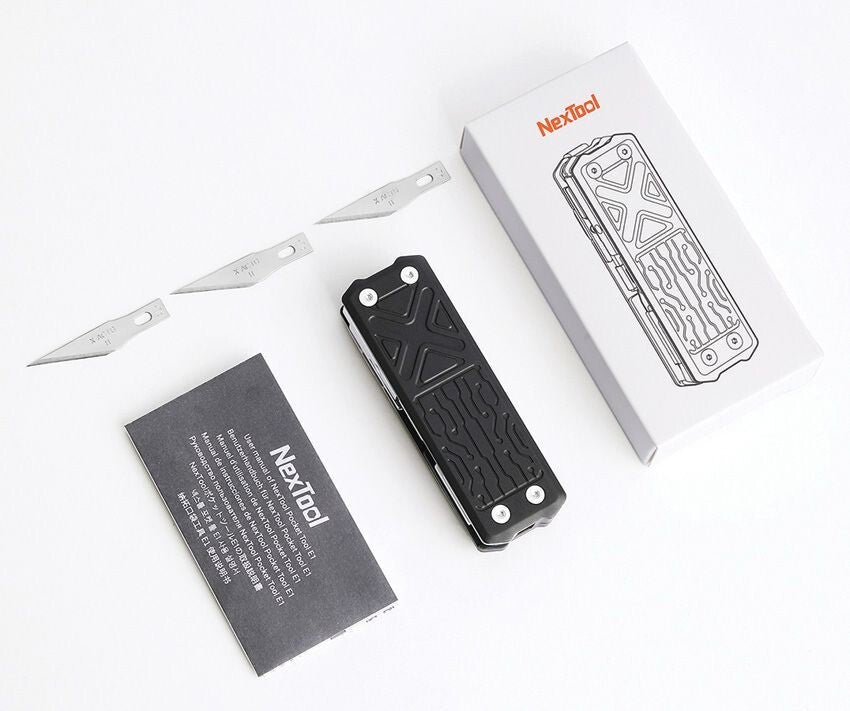 Pocket Multi-Tool with 9 Functions and Black Aluminum Handles, 2.88 Inches