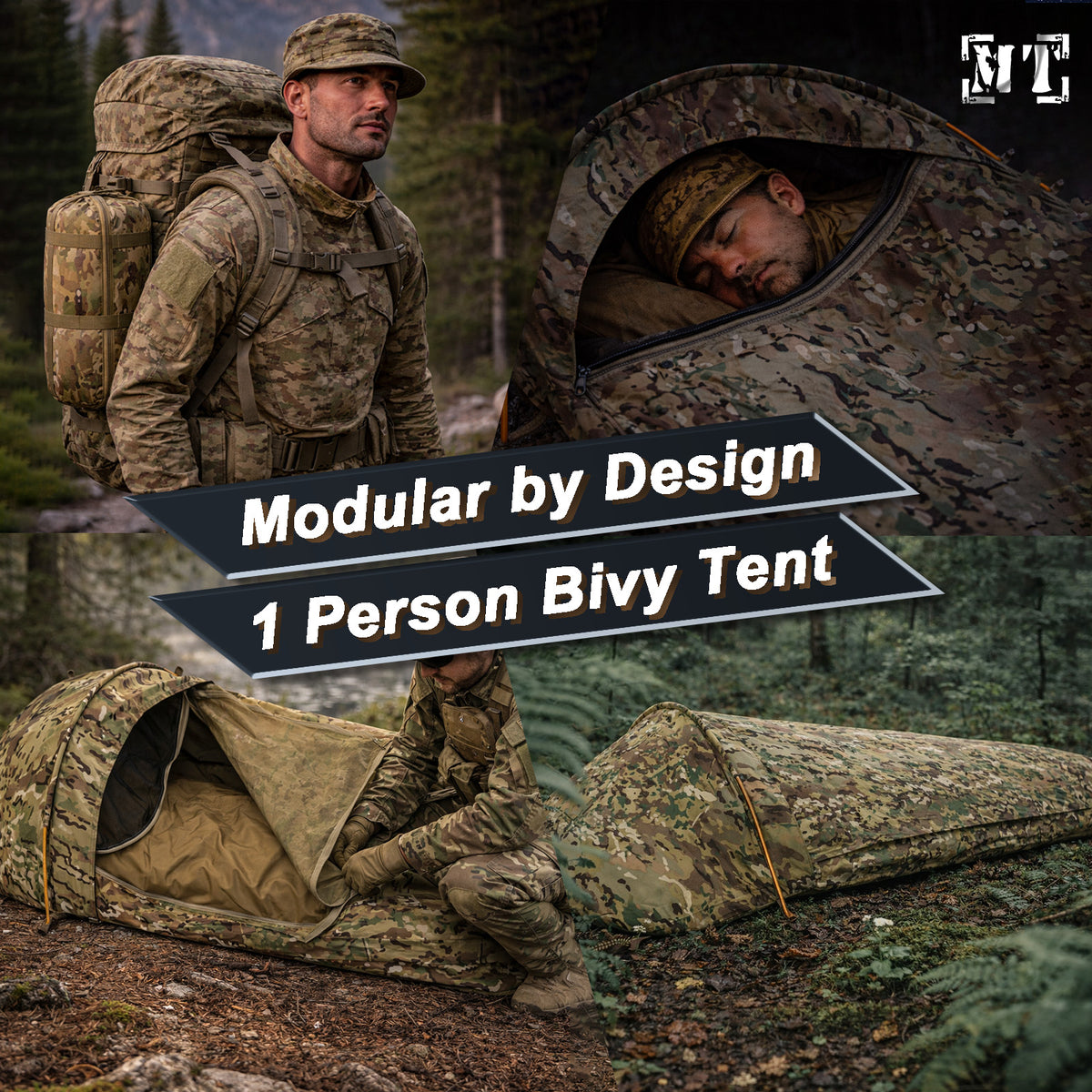 Military Bivy Shelter Waterproof Tent with Mosquito Net - Lightweight & Quick Setup