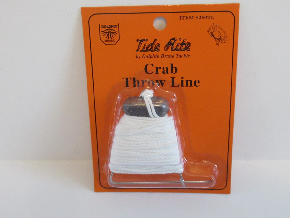 Weighted Crab Throw Line - Hand Line for Crabbing, Bait Pin, 25ft