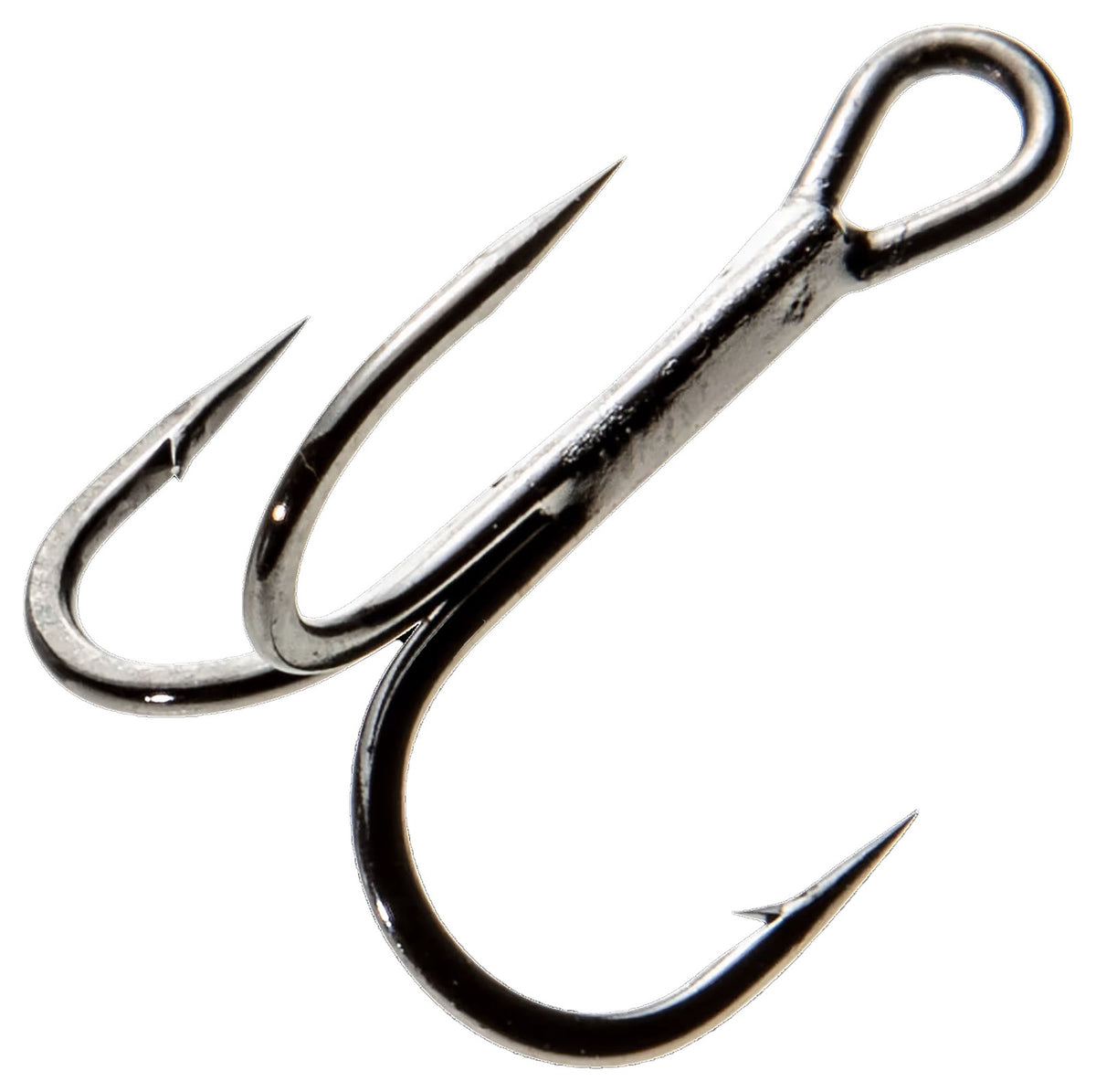 High-Carbon Steel Treble Fishing Hooks with Round Bend Design