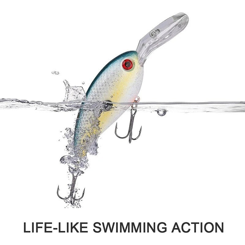 15Pcs Fishing Lure Set Crankbaits Hooks Minnow Baits for Bass & Freshwater
